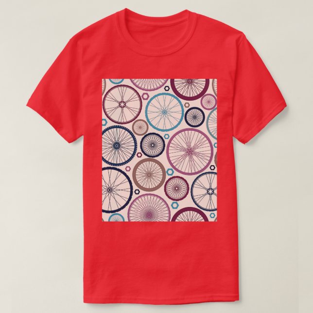 Bicycles pattern Graphic T-Shirt (Design Front)
