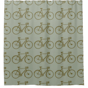 bicycles pattern / shower curtain