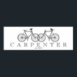 Bicycles with Birds Family Print<br><div class="desc">The perfect gift for the biking family - who also love watching birds! Personalize this simple lovely print for your family room.</div>