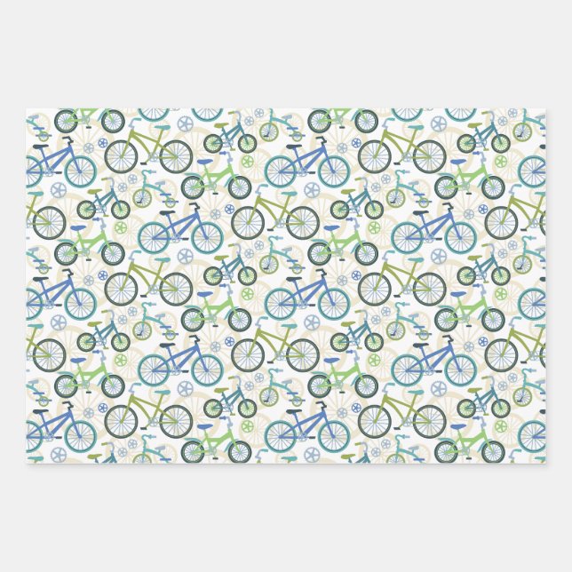 Bicycles Wrapping Paper Sheet (Front 2)