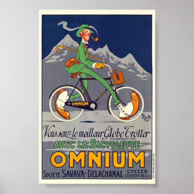 Bicyclette Omnium Vintage Poster 1924 (Front)