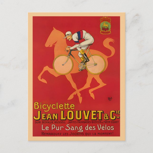 Bicyclette Travel Poster Postcard (Front)