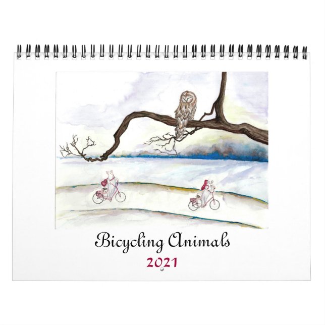 Bicycling animals 2021 Calendar (Cover)