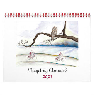 Bicycling animals 2021 Calendar