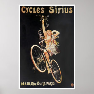 Bicycling Art Cycling Poster Cycles Sirius Print