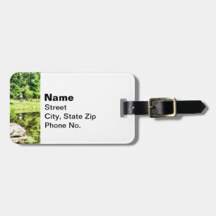 Bicycling by the Lake Luggage Tag
