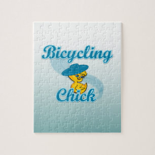 Bicycling Chick #3 Jigsaw Puzzle