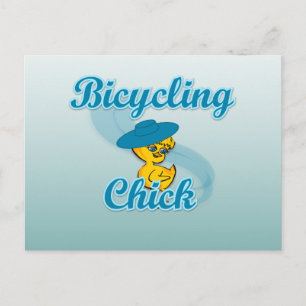 Bicycling Chick #3 Postcard