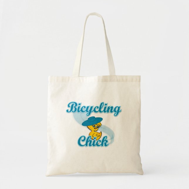 Bicycling Chick #3 Tote Bag (Front)