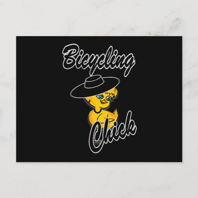 Bicycling Chick #4 Postcard (Front)