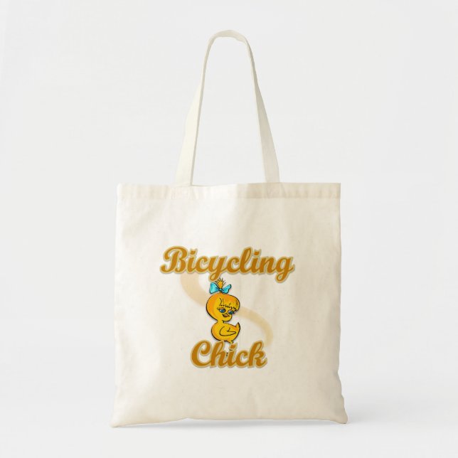 Bicycling Chick Tote Bag (Front)