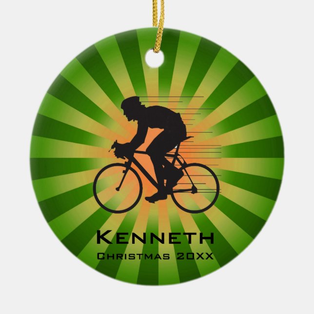 Bicycling Cycling Ornament (Front)