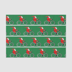 Bicycling Cyclist Christmas Tissue Paper