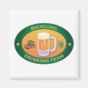 Bicycling Drinking Team Magnet