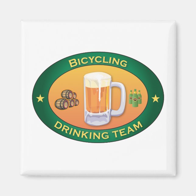 Bicycling Drinking Team Magnet (Front)