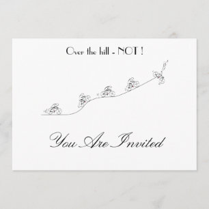 Bicyclist going over the hill customised Invite