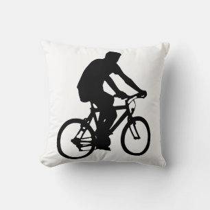 Bicyclist Silhouette Cushion