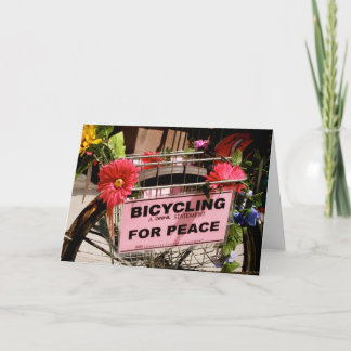 Bicyling For Peace Card