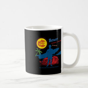 Bidart Sque County France Surfer Silhouette Coffee Mug