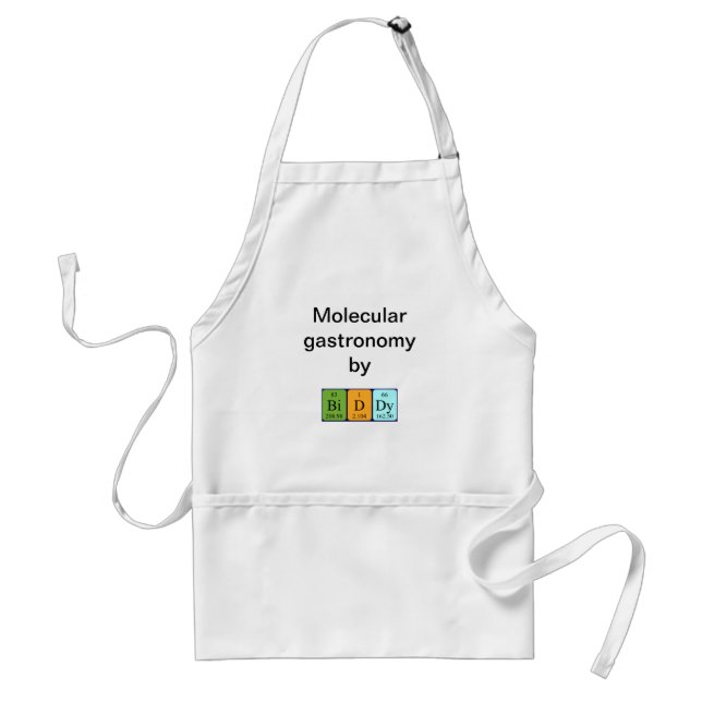 Biddy periodic table name apron (Front)