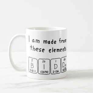 Biddy periodic table name mug