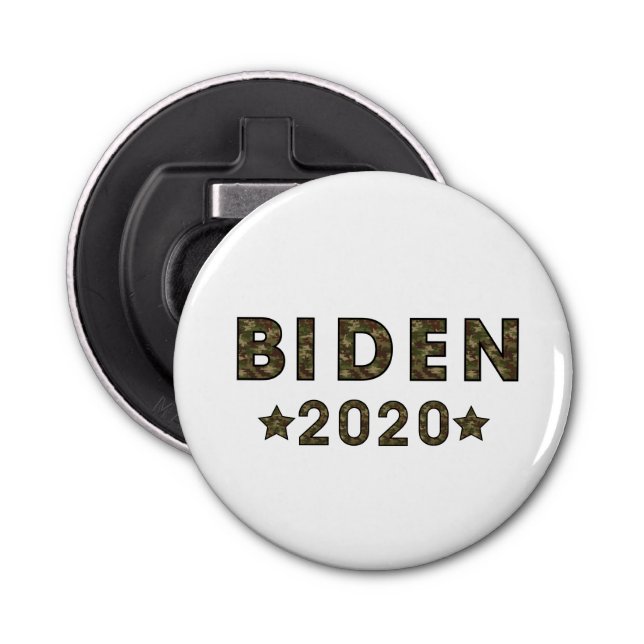 Biden 2020 Camouflage Election Bottle Opener (Front)