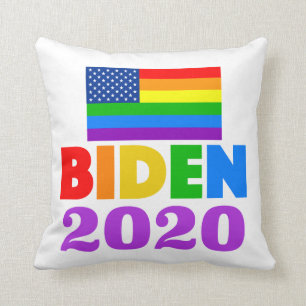 Biden 2020 Rainbow Gay Pride Cushion