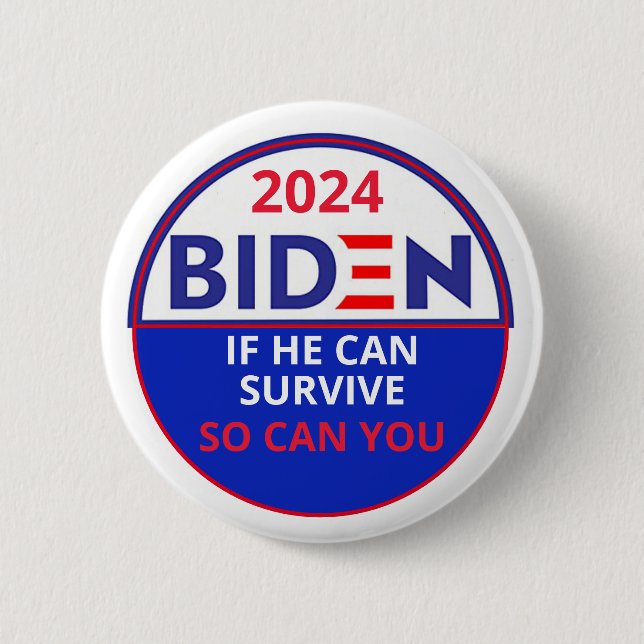 Biden 2024 6 cm round badge (Front)
