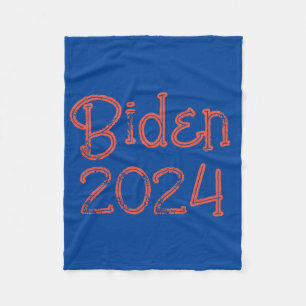 Biden 2024 simple blue blanket