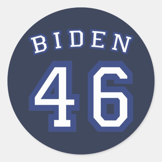 BIDEN 46 CLASSIC ROUND STICKER (Front)