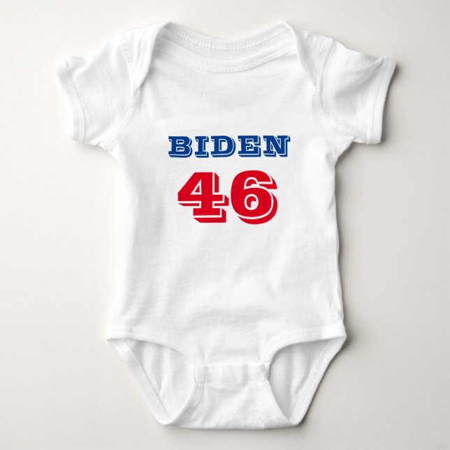 Biden 46 Collegiate Style Baby Bodysuit (Front)