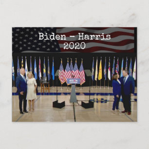 Biden and Harris and Spouses 2020 Election Postcard