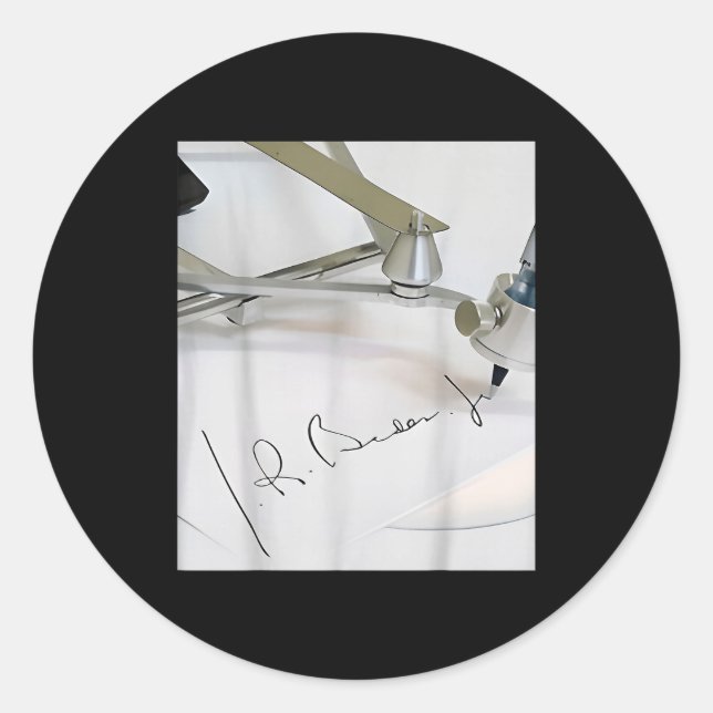 Biden Autopen Signature Funny  Classic Round Sticker (Front)