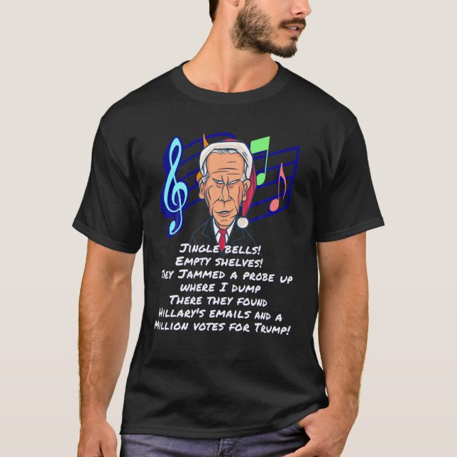 Biden Colonoscopy Meme Christmas Butt Wiped Biden T-Shirt (Front)