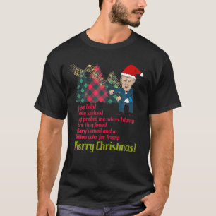 Biden Colonoscopy Meme Christmas Butt Wiped Biden T-Shirt