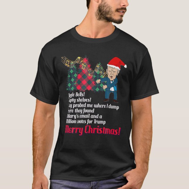 Biden Colonoscopy Meme Christmas Butt Wiped Biden T-Shirt (Front)