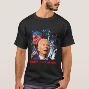 Biden Confused Patriotic Merry Christmas For 4th O T-Shirt