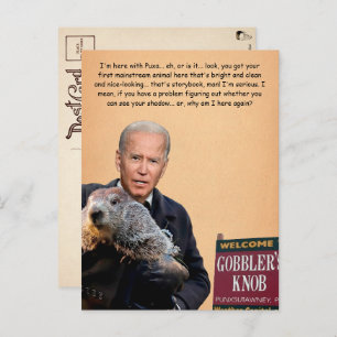 Biden Customisable Groundhog Day Postcard