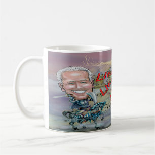 Biden Fending off Beast of Lies Coffee Mug