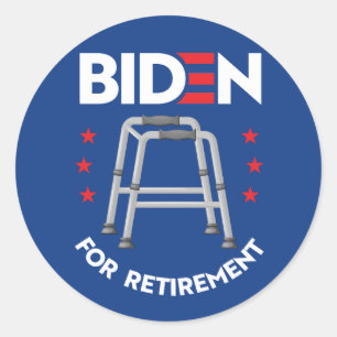 Biden for Retirement Classic Round Sticker