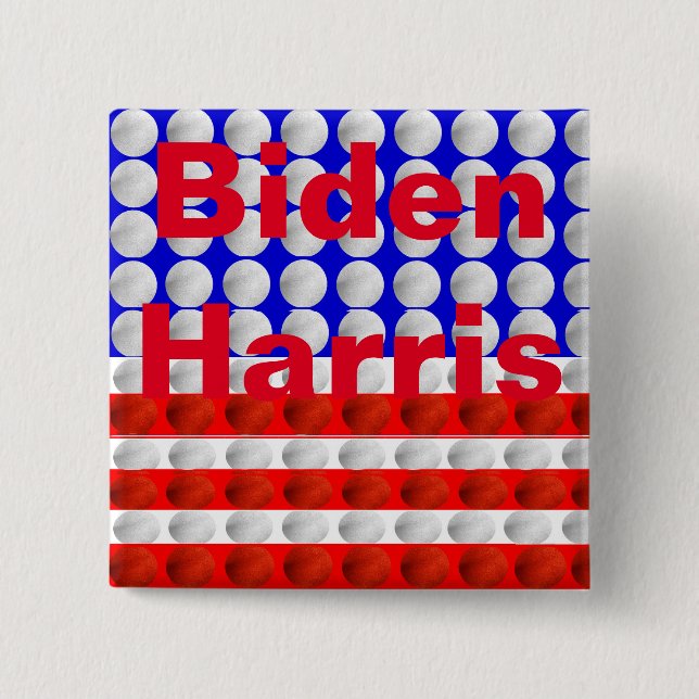 Biden-Harris 15 Cm Square Badge (Front)