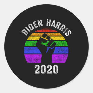 Biden Harris 2020 Black Lives Problem Lgbt Gay Pri Classic Round Sticker
