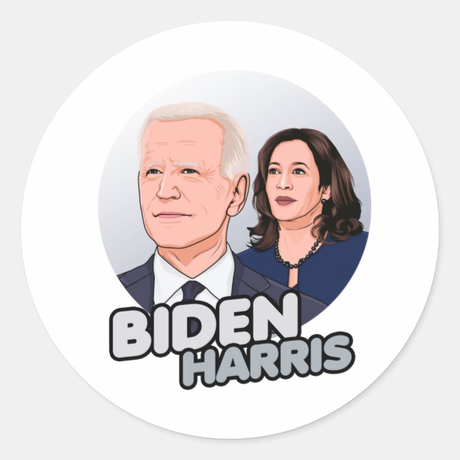 BIDEN HARRIS - 2020 CLASSIC ROUND STICKER (Front)