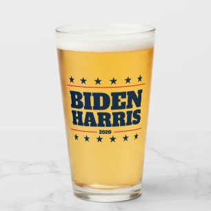 Biden Harris 2020 election democrat party beer Glass