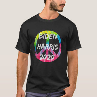 Biden Harris 2020 Election Tie Dye Peace Sign Grap T-Shirt