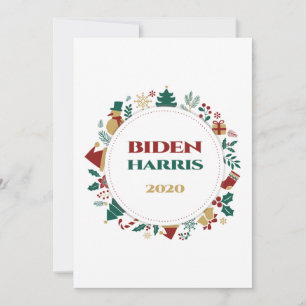 Biden/Harris 2020 Festive Christmas Holiday Card