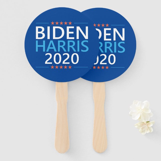 Biden Harris 2020 for President US Election Hand Fan (Front and Back)