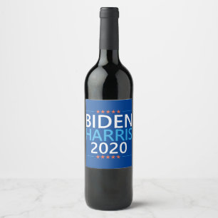 Biden Harris 2020 for President US Election Wine Label