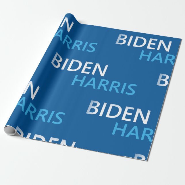 Biden Harris 2020 for President US Election Wrapping Paper (Unrolled)