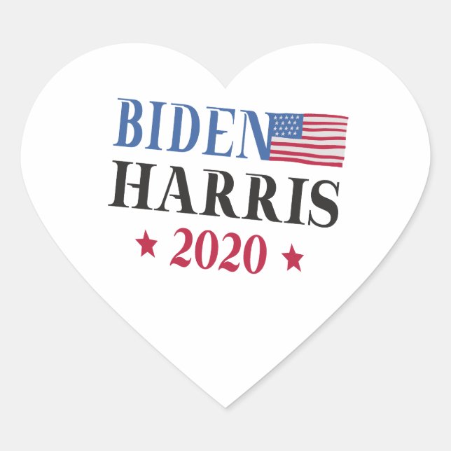 Biden Harris 2020 Heart Sticker (Front)